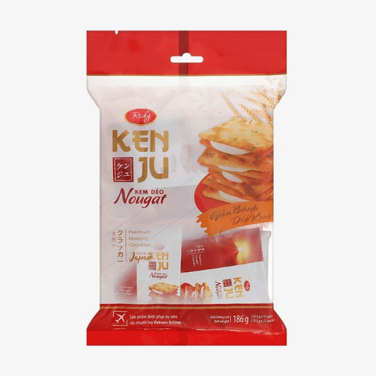 [ Richy ] Kenju Nougat Cookies 186g 1 count