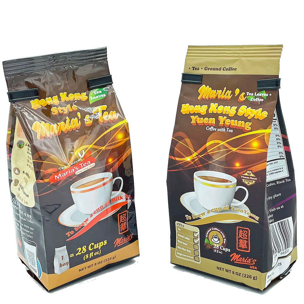 Maria’s【2-Pack】Hong Kong Style Milk Tea + Yuen Yeung (Coffee with Tea)- Each Bag 226 g