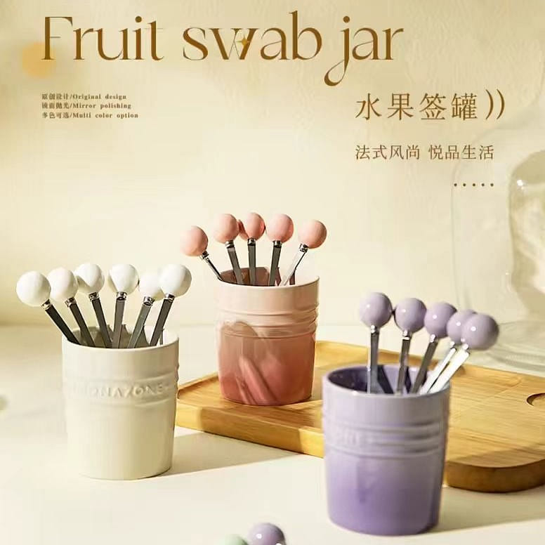 Mo Deng Zhu Fu Fruit fork jar 347g*1 set 347 g