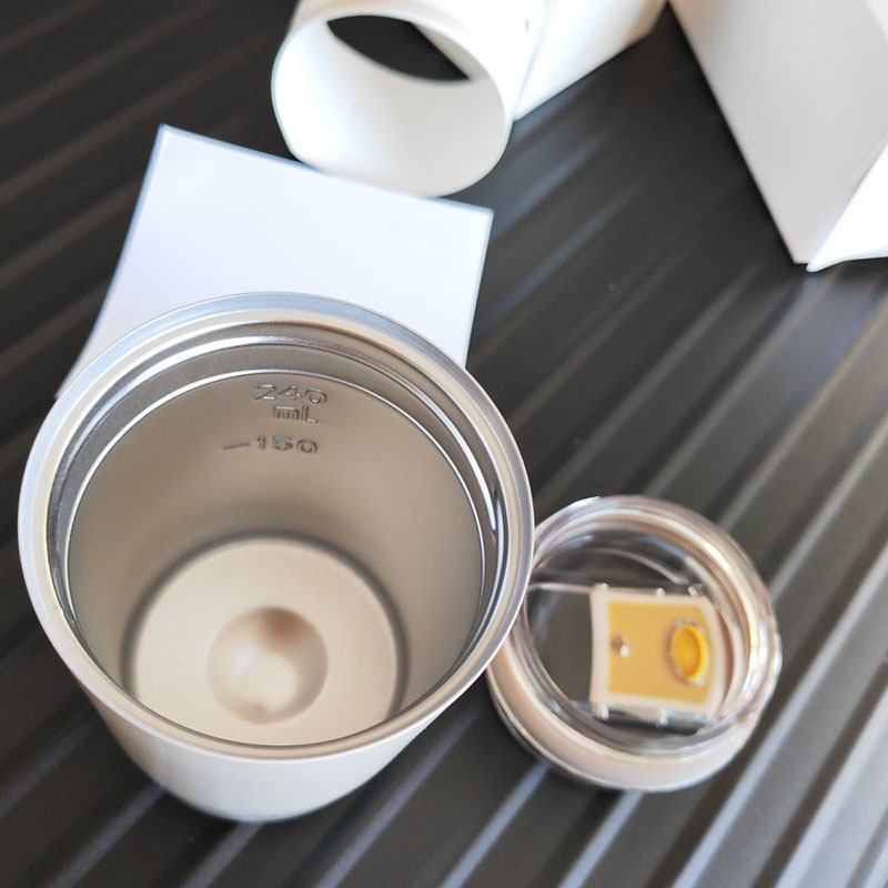 thumbnail image 2 of 240ml Smeg Style Stainless Steel Insulated Coffee Mug – Travel Water Bottle, 8 Colors 2 of 3