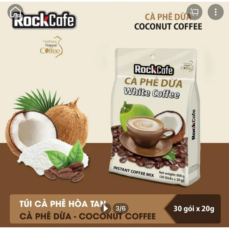 Rock Cafe 速溶咖啡 椰子味 30 片