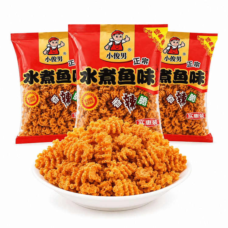 Xiaojunnan Spicy Fish Flavor Crisps(3 pcs) 90 g