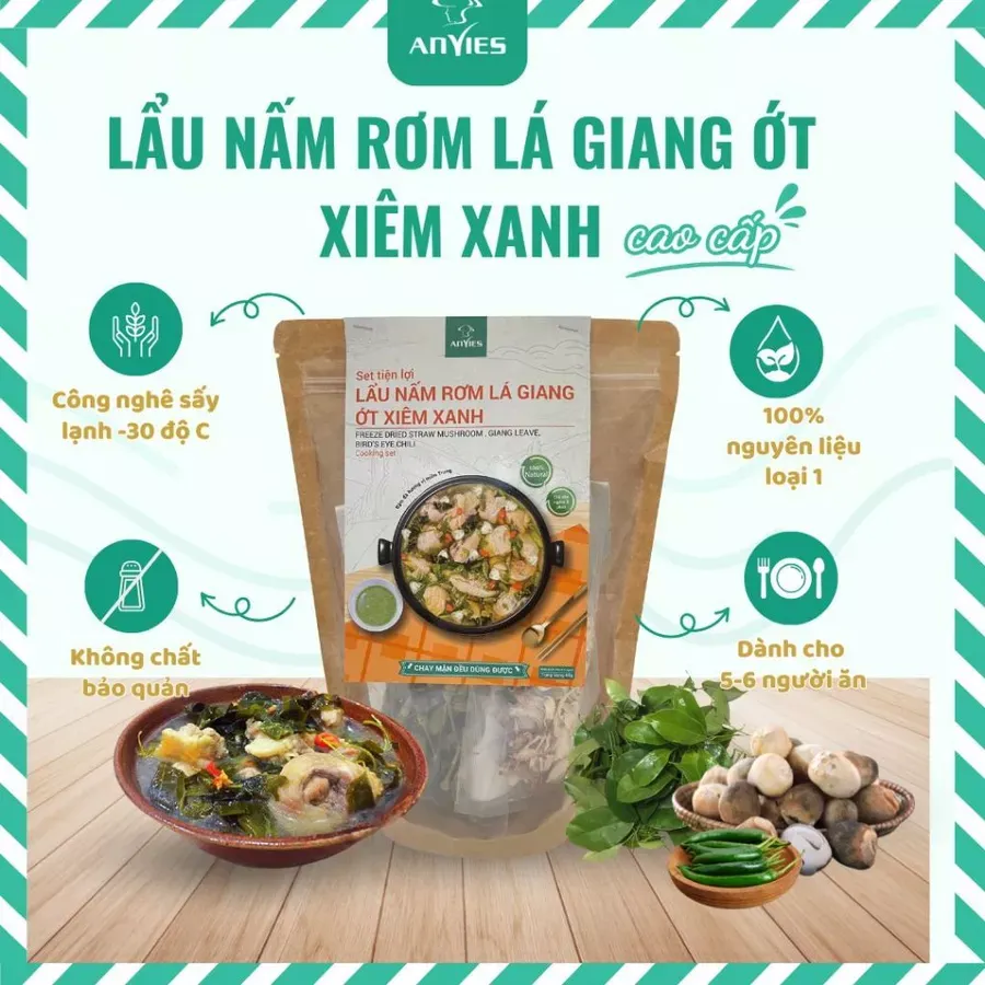 香辣姜葉蘑菇火鍋套餐 65 克