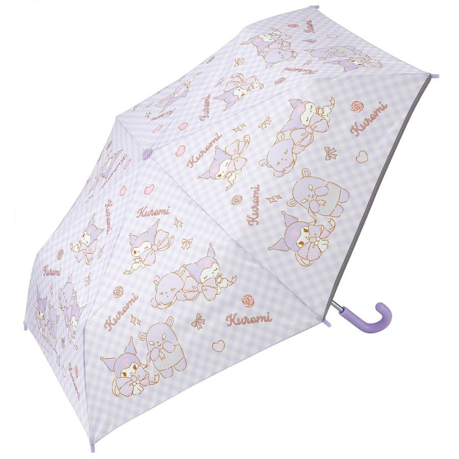 Skater Kuromi Hand-Open Folding Umbrella for Kids 1 each