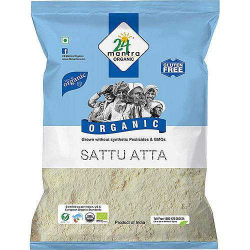 24 Mantra Organic Sattu Flour (Roasted Gram Flour), 2 lb bag 2 lb