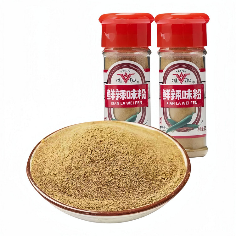 唯加 鲜辣味粉馄饨调料粉干碟蘸料 25g*2瓶 50 克