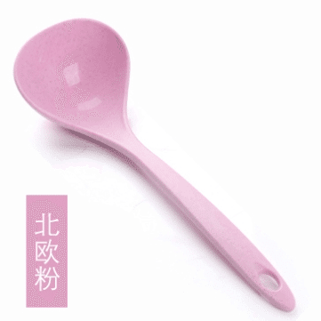 2 Count/Pack-Plastic Thickened Long-Handled Soup Ladle-Pink 2 count