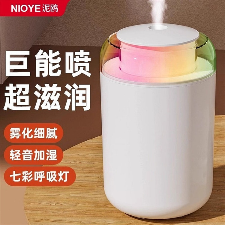 Small Silent Humidifier 1.2L Capacity White 1 each