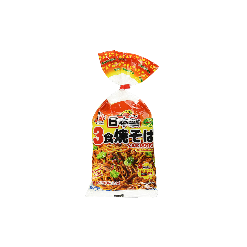 日本直送】五木食品 海外用3食焼そば 510g - Weee!