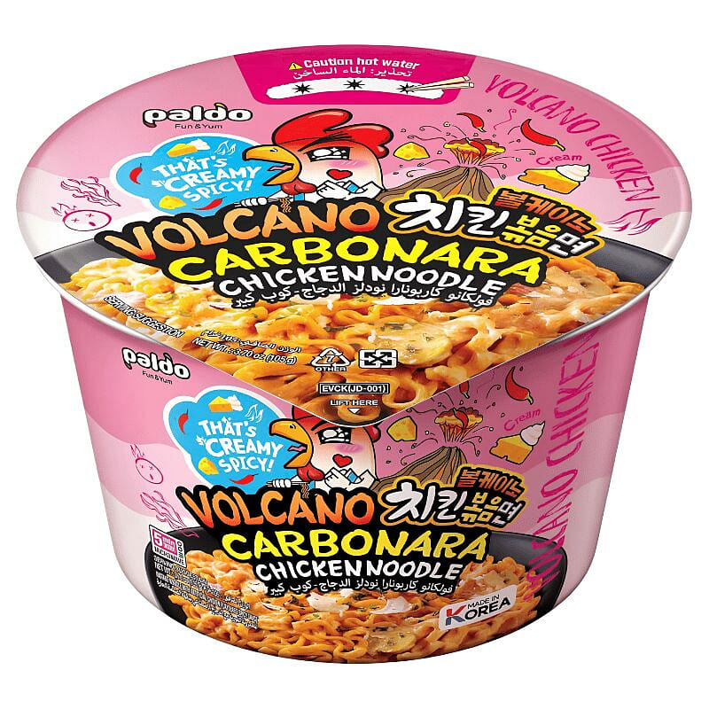 [Paldo] Volcano Carbonara Noodle – 105g 1 Pack 1 each
