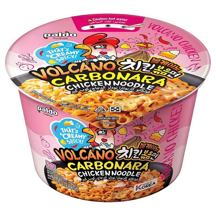 [Paldo] Mì Volcano Carbonara – 105g 1 each (min 2)