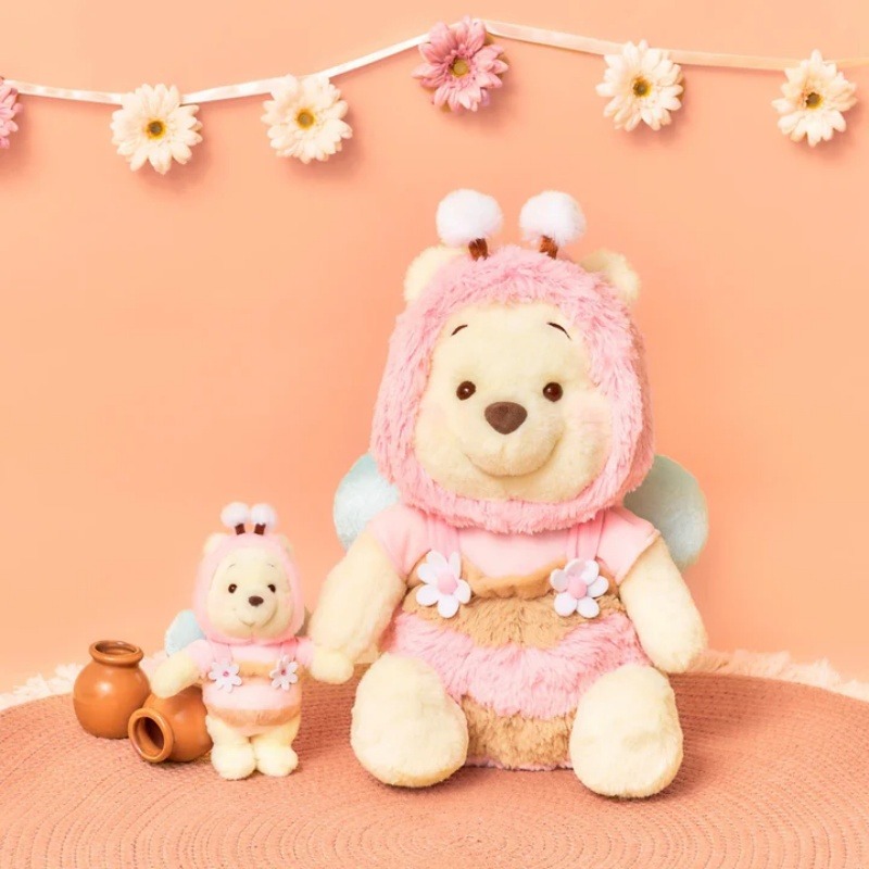 プーさんプランター　ぬいぐるみ　マスコット　キーチェーン　まとめ売り プーさん ぬいぐるみキーホルダー・キーチェーン ピンク HONEY DAY - Weee!