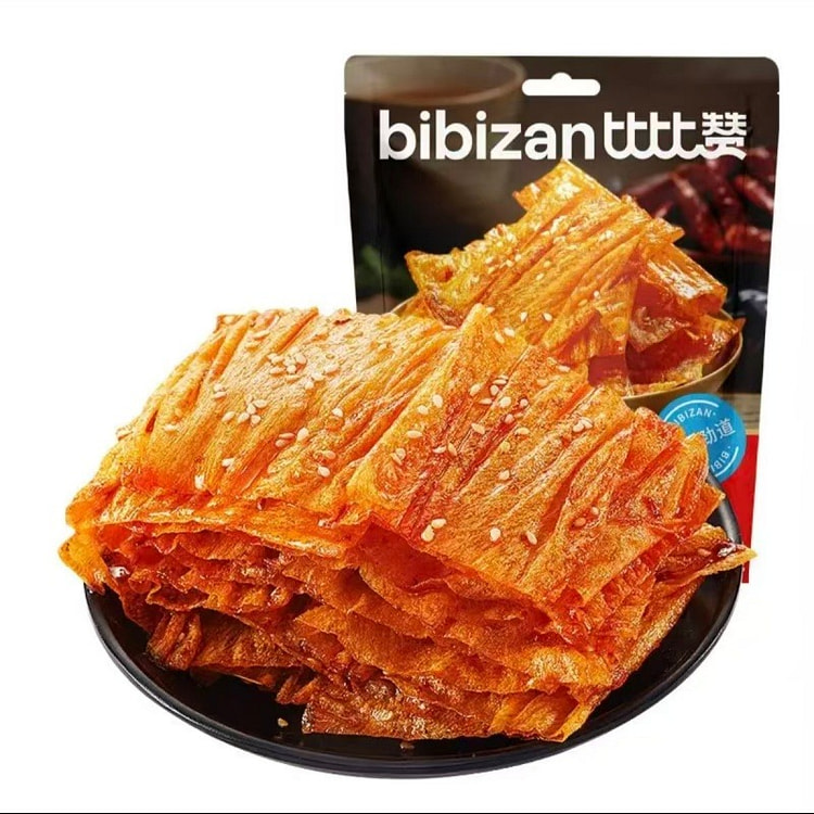 比比赞手撕豆皮香辣片豆皮豆干豆制品零食215g 215 克