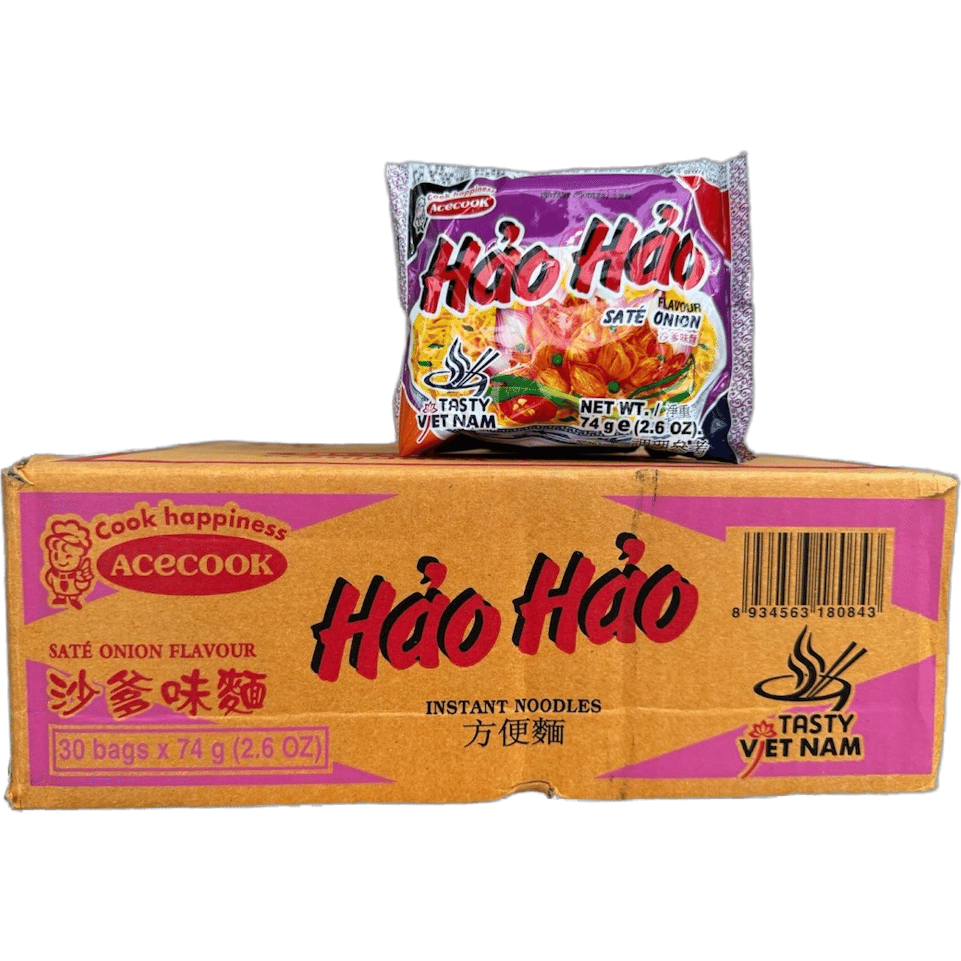 [ACECOOK] Hao Hao Sate Onion Noodle – pack of 30 1 each