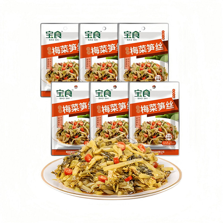 宝食 香辣梅菜笋丝脆笋70g*6包 420 克