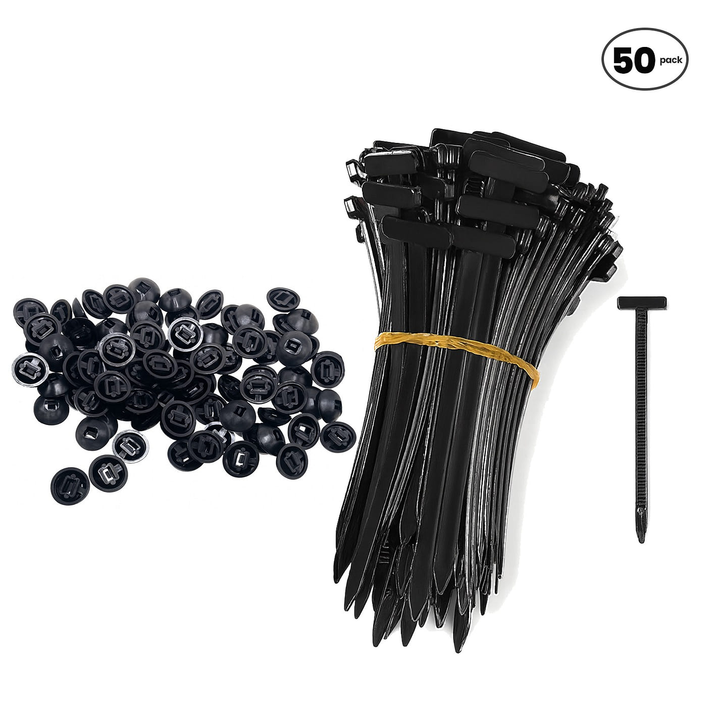 50 Pcs Nylon Universal Cable Tie Buckle 1 each