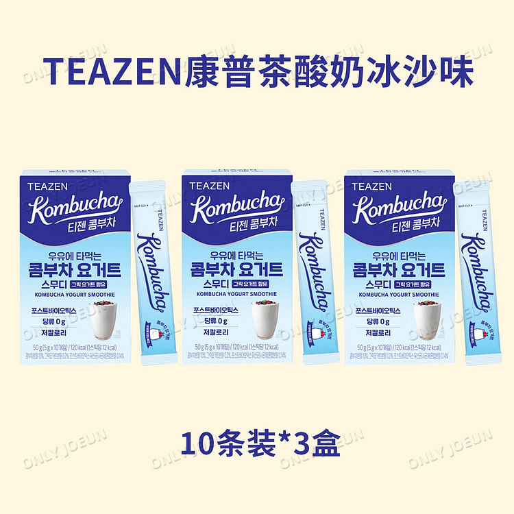 TEAZEN康普茶低卡0糖发酵饮品酸奶沙冰味3盒
