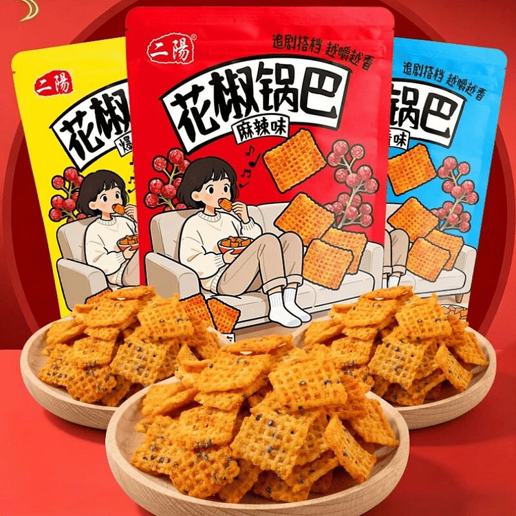 二阳花椒锅巴椒香味108g*5袋 5 包