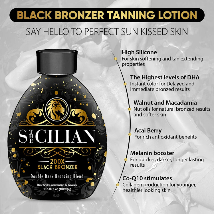 2025 The Sicilian 200x Double Dark Black Bronzer 1 bottle