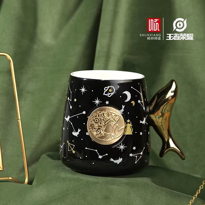 Shunxiang Colorful Low Badge Mouth Cup (King of Glory – Dream Building) [Gold] 1 count