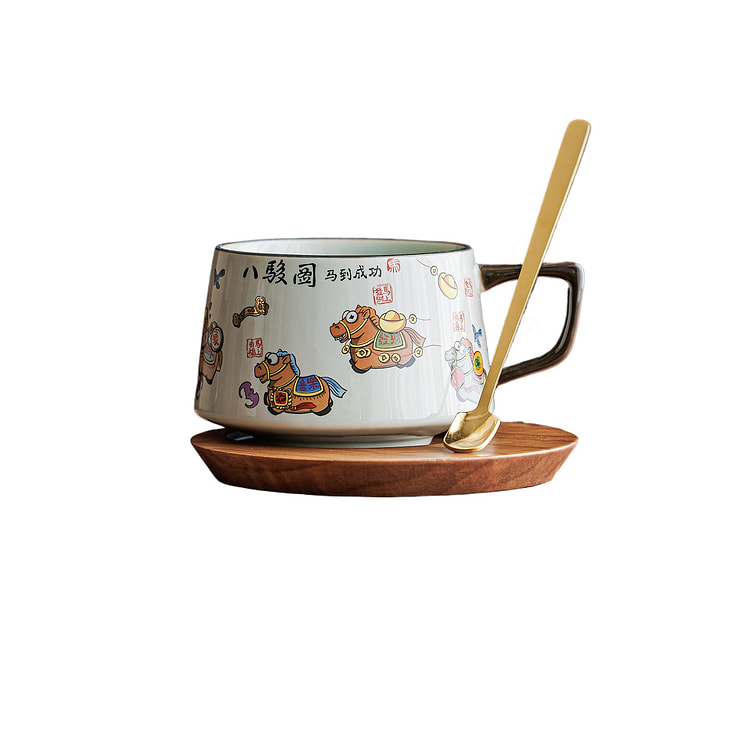 Bajuntu Coffee Cup + Coaster 12.2*6.3 Cm 1 box