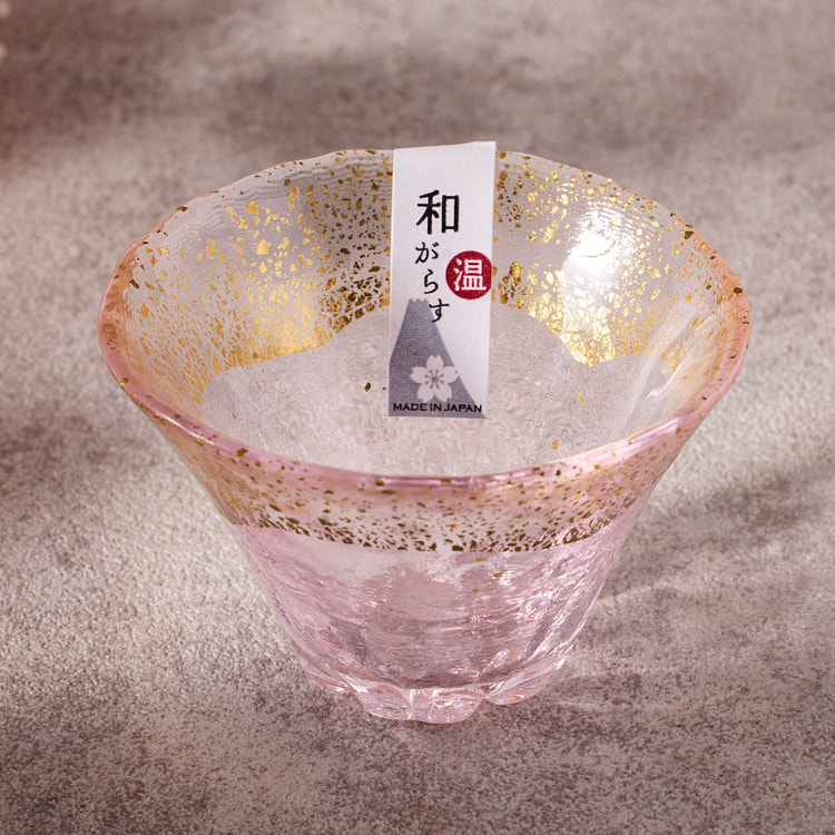 富士山樱花玻璃杯（粉色）