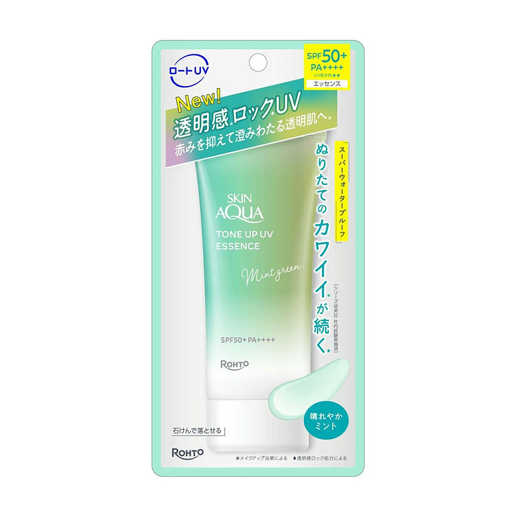 ROHTO Skin Aqua Tone Up Sunscreen Mint Green 70g 1 count