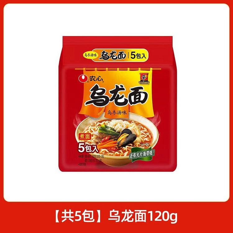 农心辛拉面韩式乌冬面120g*5