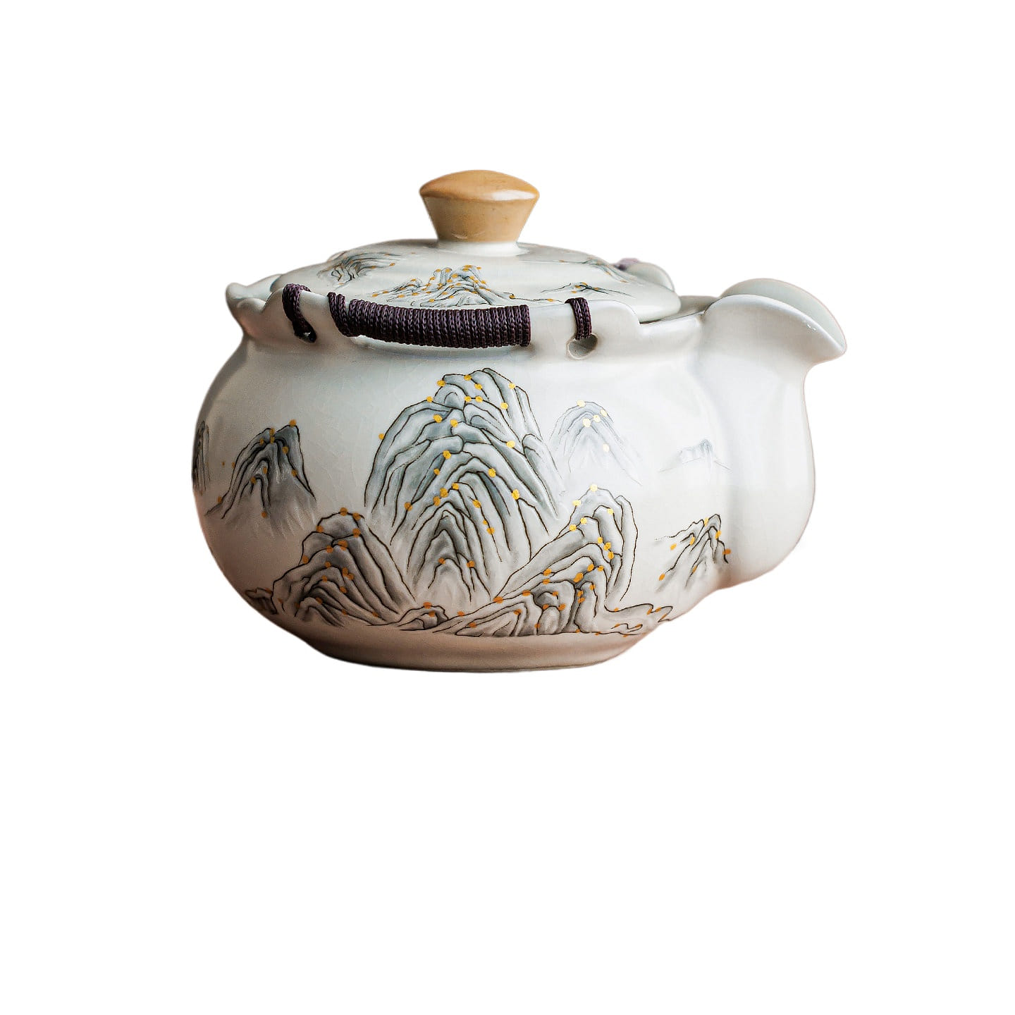 Qianli Jiangshan Ru Kiln Handheld Pot 11 * 7.5 cm 1 box