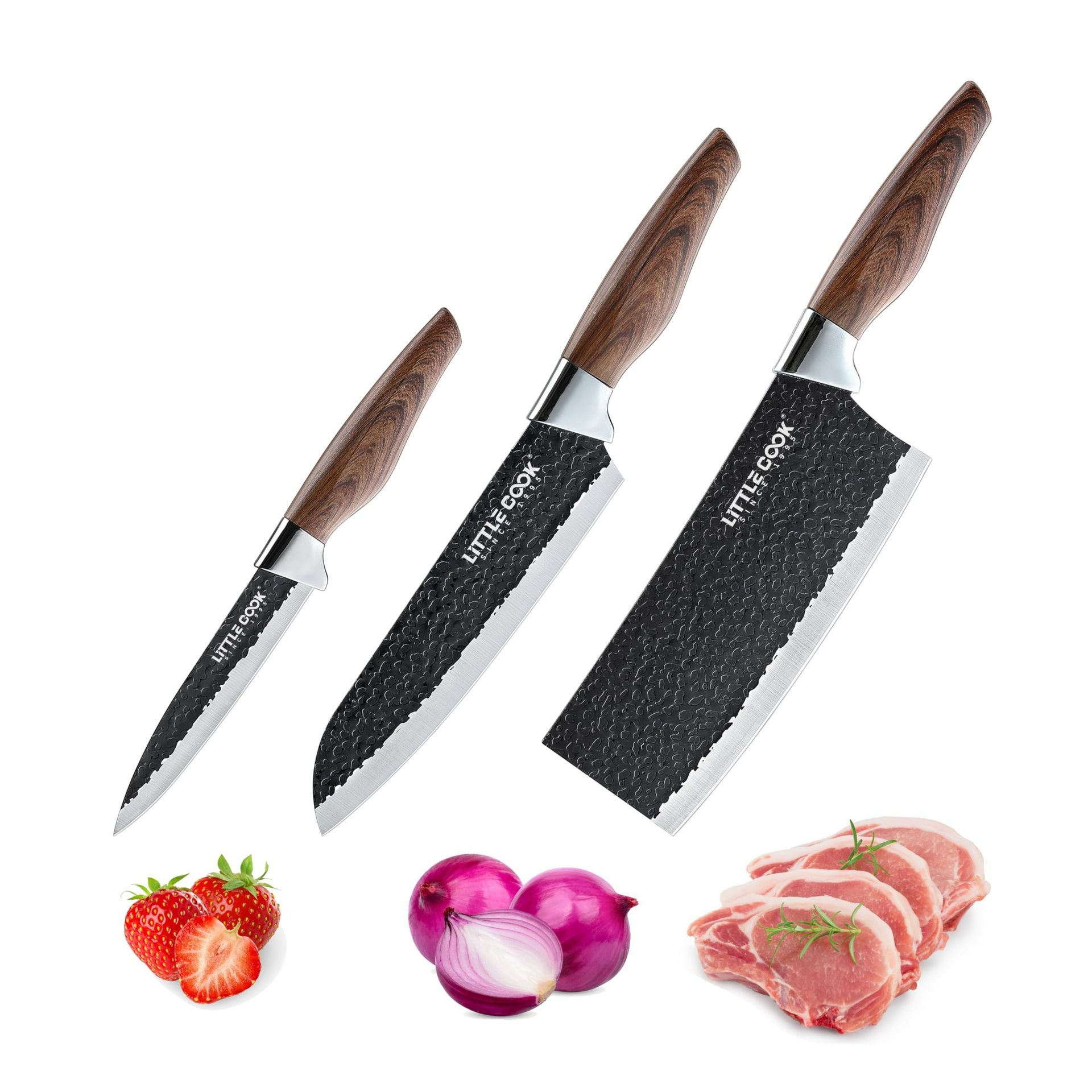 3PCS Chef Knife, Little Cook Chef Knife Set 1 each