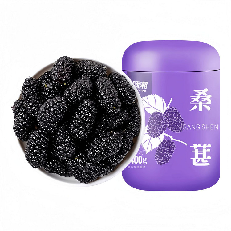 颂潮 桑葚干黑桑葚干大果 400g*1罐 400 克