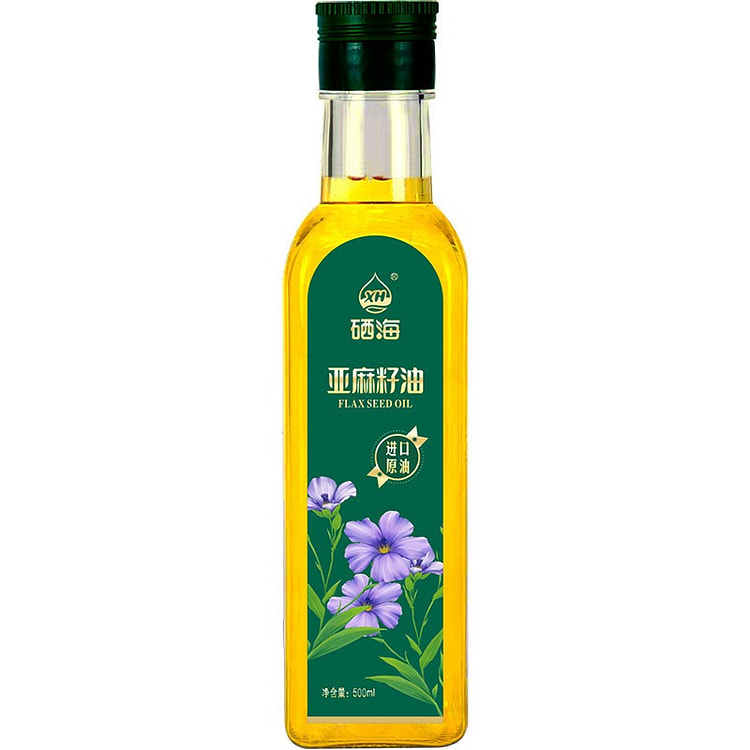 冷榨一级亚麻籽油 500ml 家用营养食用油 1 瓶