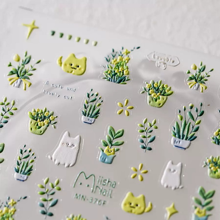 小清新盆栽美甲贴纸*1张 30 克