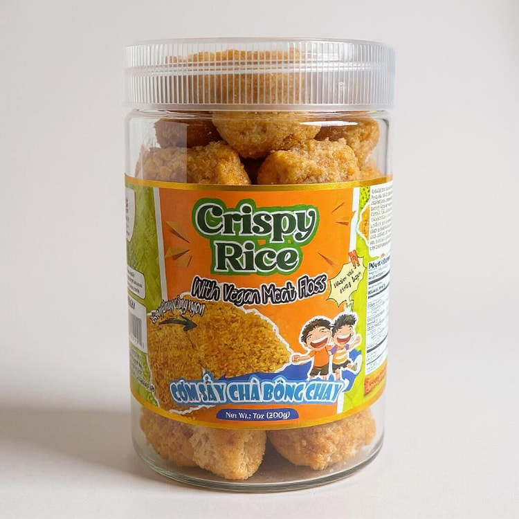 Crispy Rice With Vegan Meat Floss Vegan Snack