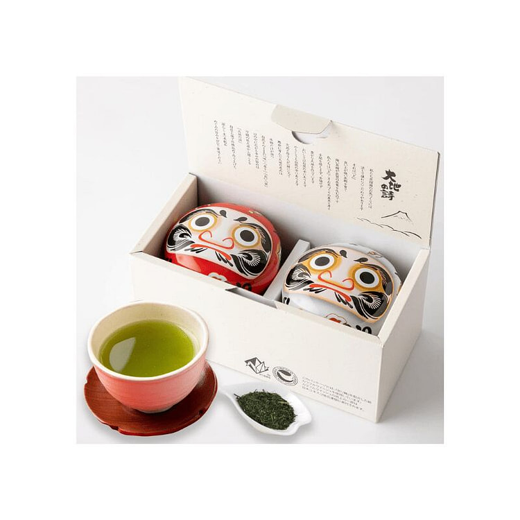 Arahataen Shizuoka Green Tea, Red & White Daruma 160 g