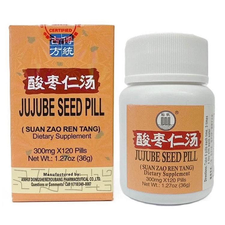 Jujube Seed Pill, Suan Zao Ren Tang 300mg -120