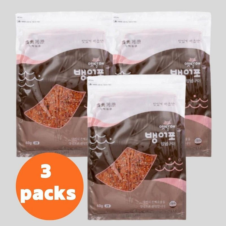 甜辣烤干银鱼片 2.12 盎司*3 包