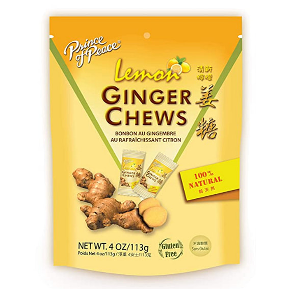 [Prince Of Peace] Ginger Chews With Lemon - 4oz 1 each (min 2)