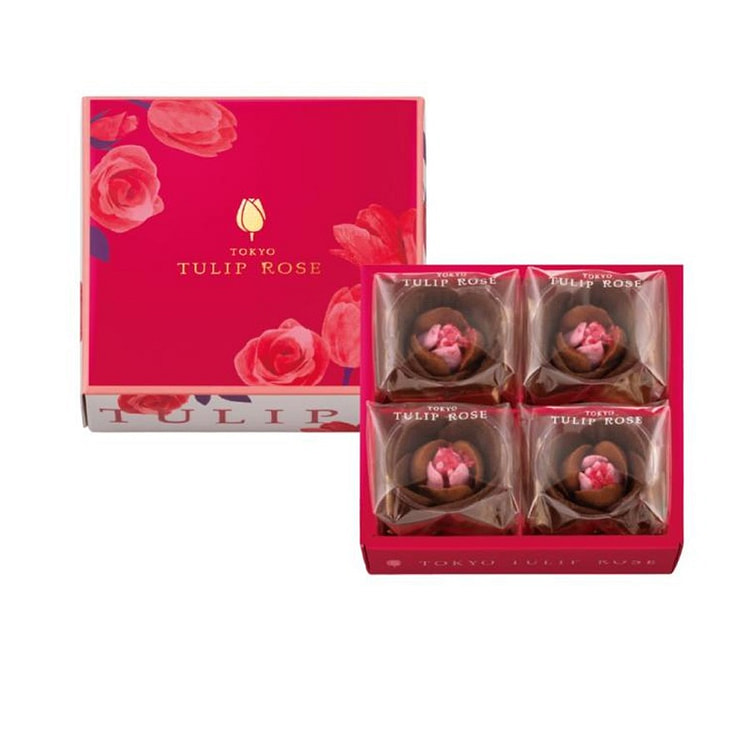 TULIP ROSE东京玫瑰 梦幻花朵甜点 4个/