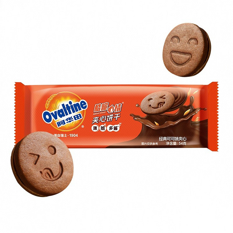 阿华田 酷脆心情夹心饼干 54 克