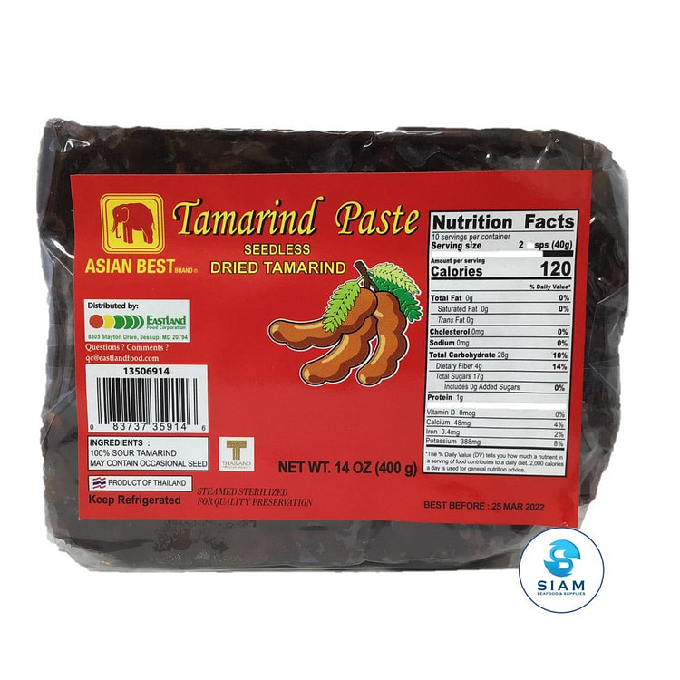 Asian Best Tamarind Paste, Seedless Dried Tamarind