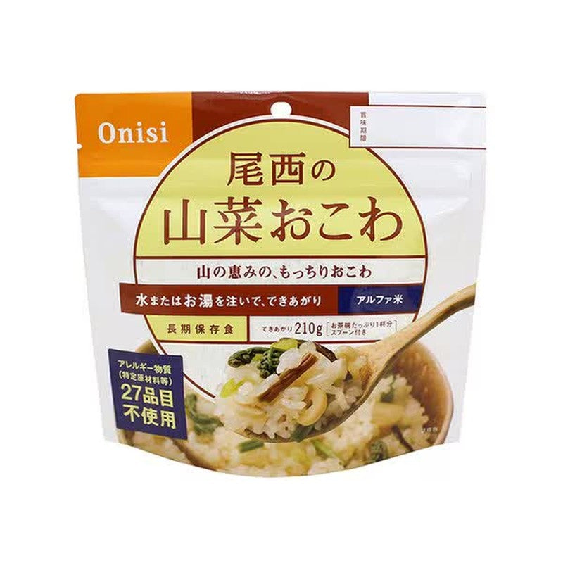 Onishi Alpha Rice Mountain Vegetable 1 Serving 1 each