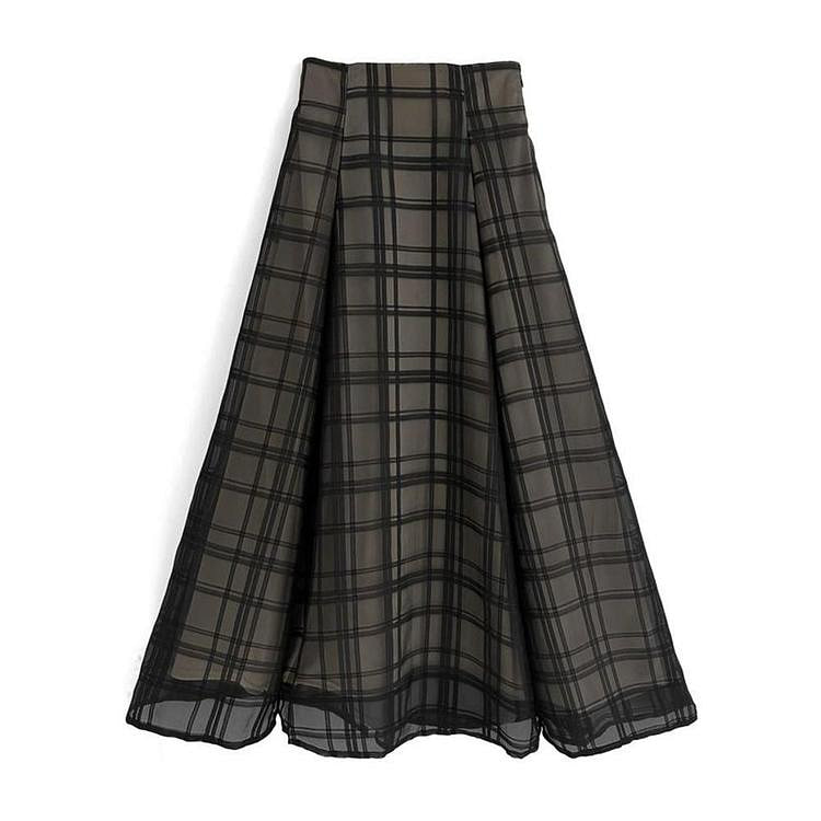 GRL Sheer Flare Skirt Black L