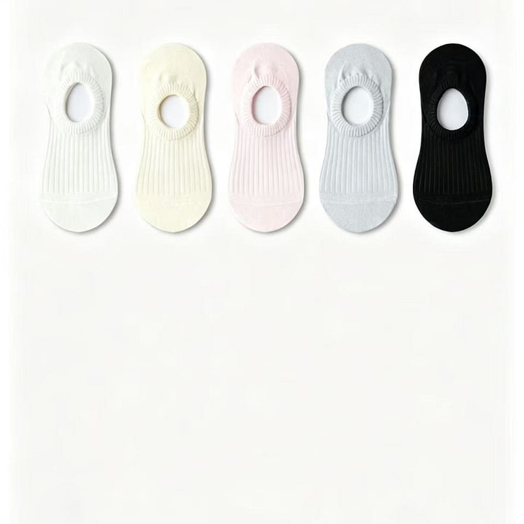 Fengting Shallow Mouth Women's Boat Socks 5 pairs/ 1 each