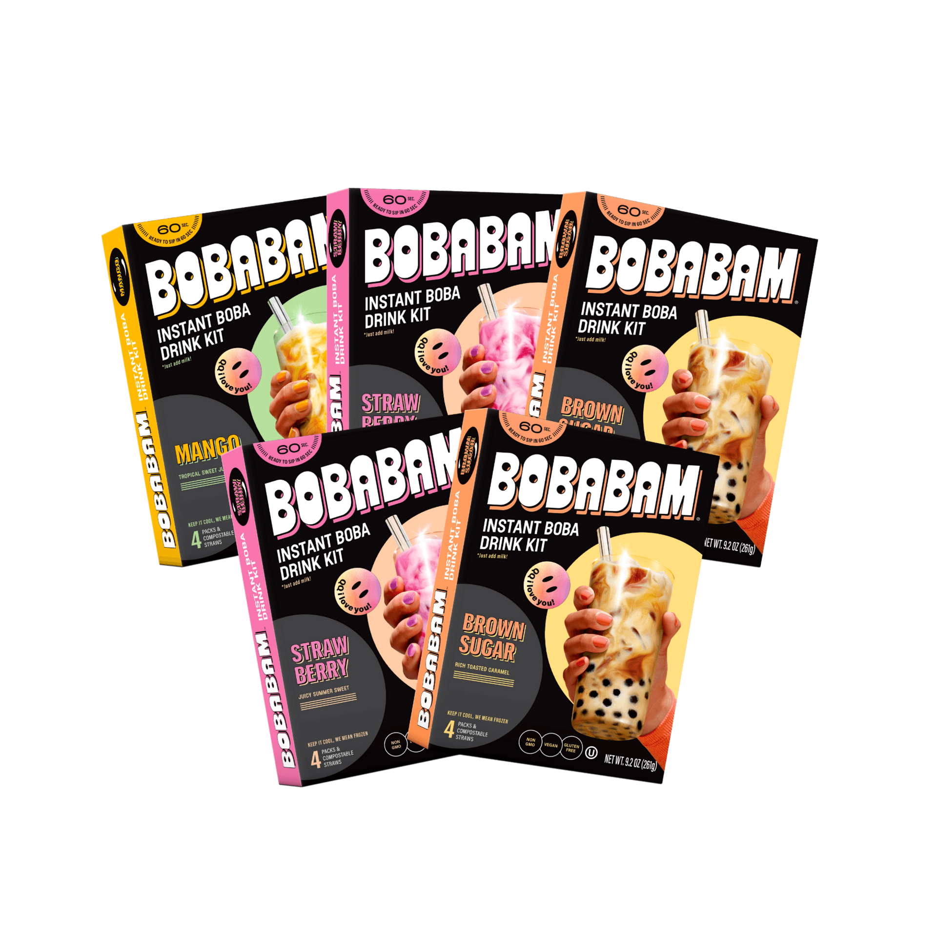 BOBABAM "Kids Pack" Variety Pack, 5 กล่อง