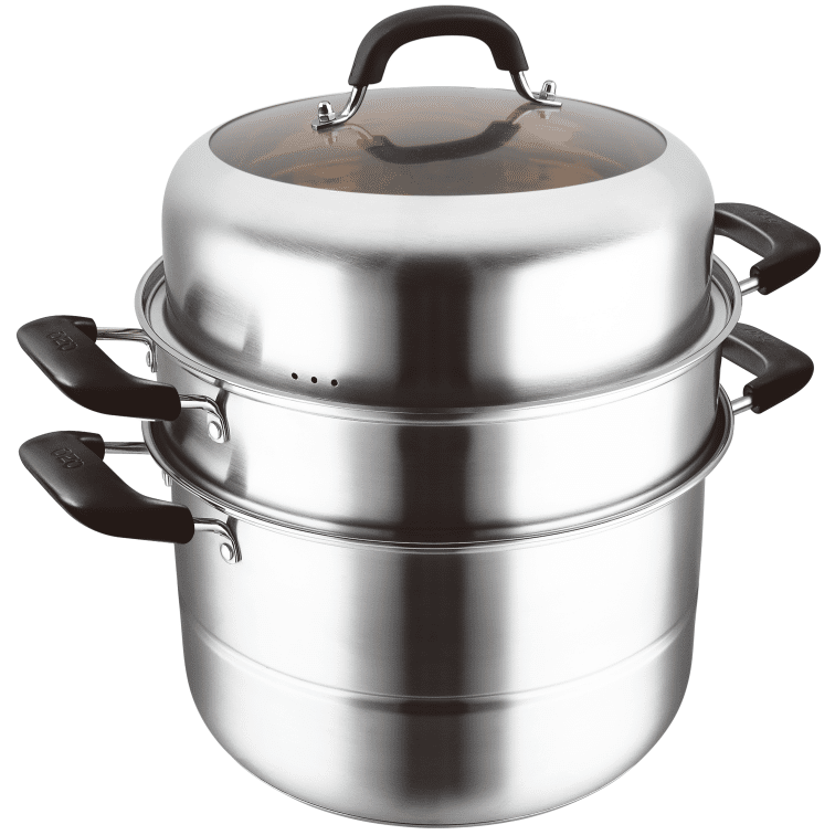 Qing Exhibition 30cm Outer Diameter Triple Bottom Steaming Pot (304#) 1 count