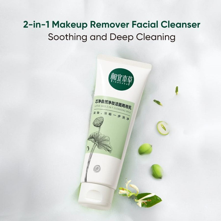Inoherb 2-in-1 Makeup Remover Facial CleanserSoothing and Deep Cleaning 130 g