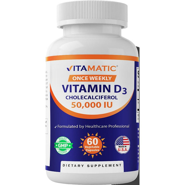 Vitamin D3 50000 IU Weekly Dose - 60 Capsules