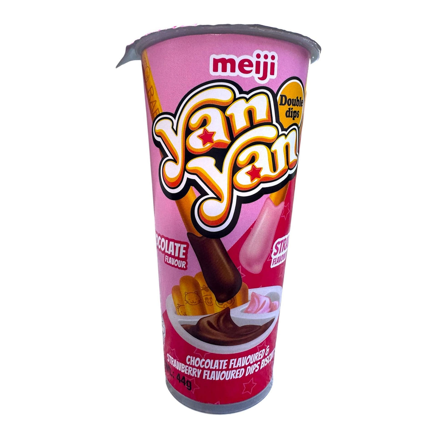 Yan Yan Chocolate & Strawberry Flavor Dip Biscuits 44 g