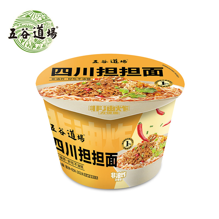 五谷道场方便面非油炸四川担担桶装装速食夜宵泡面 102g*1桶装